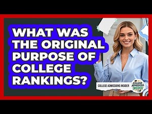 What Was The Original Purpose Of College Rankings? - College Admissions Insider