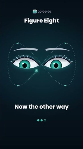 Figure eight eye exercise for screen-tired eyes