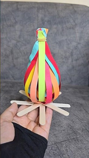 How To Make Fire Using Paper Sheet | Fire Making Video idea #viralshort #shortsfeed #craft #shorts