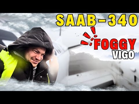 Cargo Pilot Duty Day SAAB 340: Santiago - FOGGY Vigo - Birmingham