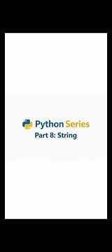 part 8 #python series #python learning in mobile #programming in mobile #what is string in python