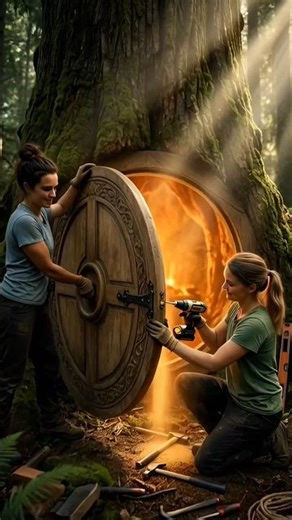 2 Girls Build a Cozy Bamboo Hut in One Day! 🌿🔥#shorts #viral #survival