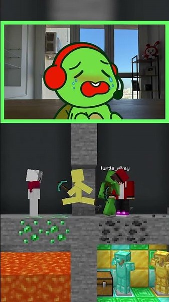 JJ and Mikey VS Friends in Mine Battle! ⛏️ #shorts