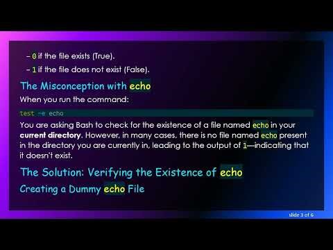 Understanding the test Command in Bash: Why Does It Show ERROR for echo?