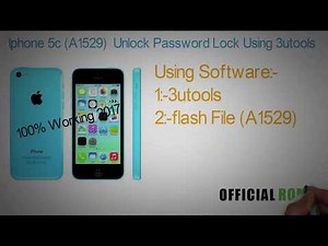 IPhone 5c (A1529) unlock password using 3utool iPhone 4,4s,5,5s,5c,6,6plus,7,8,X Firmware