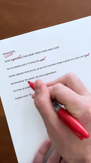 Constant interruptions and repetitive questions slow down you down… Every repeated explanation wastes time and can feel endlessly frustrating. With Scribe, share your expertise once and let your team find answers instantly. No more interruptions. No more bottlenecks. Document tasks effortlessly. Create your first Scribe now 👉 | Scribe