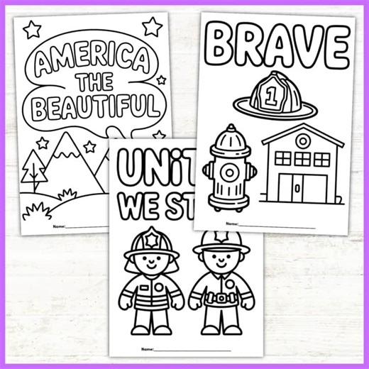 September 11th Patriot Day Coloring Sheets | No-Prep September 11 Activities