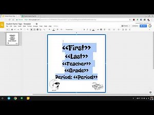 Printable Name Tags Using AutoCrat and Google Slides