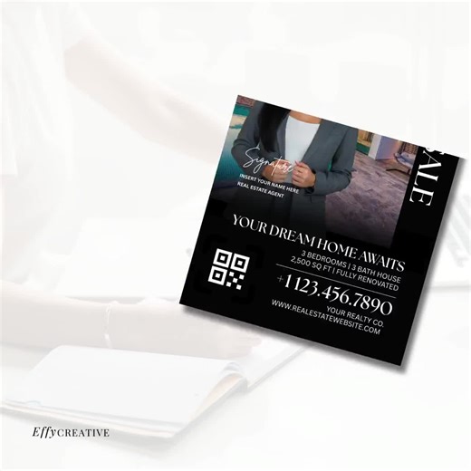 Real Estate for Sale Sign : Editable Canva Yard Sign for Realtors 3 Sizes Included - Etsy