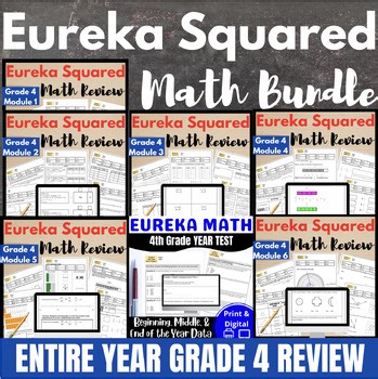 FULL YEAR {Eureka} SQUARED Math Grade 4 Review Packets Back to School