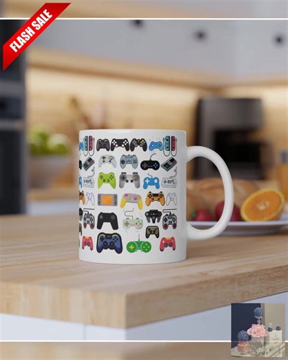 Level up your coffee game! ☕🎮 Introducing our Game Controller Mug – the ultimate blend of humor and functionality! This unique mug features a design that every gamer will love, bringing comfort to those gaming sessions and cozy coffee breaks. Its sturdy build and vibrant colors make it the perfect companion for your favorite beverage as you conquer the virtual world. Imagine sipping your morning brew or enjoying an evening snack while wrapped in gaming nostalgia! Don’t miss out on this must-hav