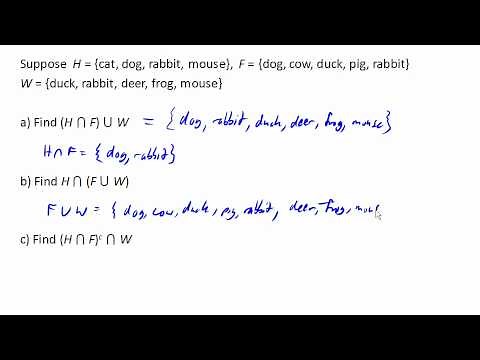 Sets: using grouping symbols