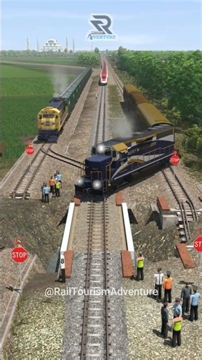 Kereta Api Pindah Rel Di Jalur Kereta Api Cepat #train #railway #railtrack #railroad #trainvideo