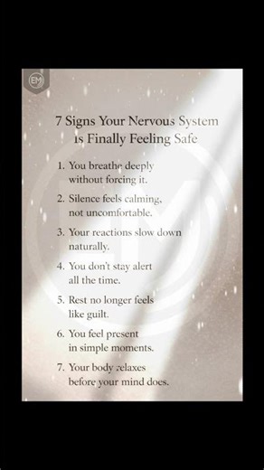 7 Signs Your Nervous System Is Finally Feeling Safe