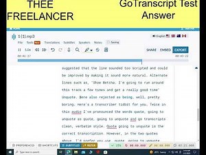 GoTranscript Test Answer