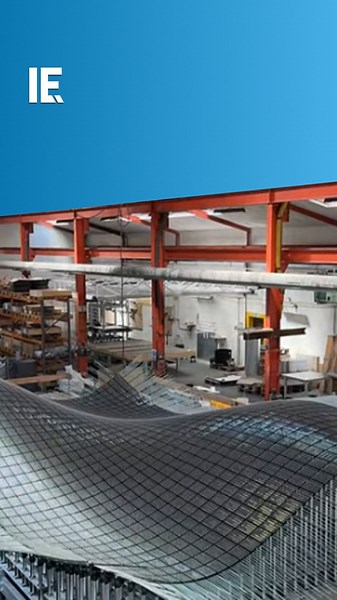 Interesting Engineering on Instagram: "The adaptive mold uses 1,300 actuators and 50,000 magnets to create 8m x 5m double-curved panels from 3D files, ensuring efficient, waste-free production. 📸: Youtube/ adapa"