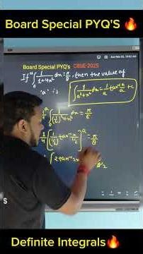 Definite Integrals🔥 | CBSE Class 12| Board Special PYQ's| #class12maths #maths #pyqs