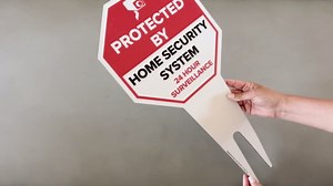 Protected by Home Security System Sign, 7x13, Heavy Duty Integrated Ground Stakes, Indoor/Outdoor Use, Rust Free Aluminum Composite, Made in USA by My Sign center