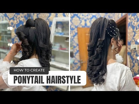 Perfect Curly Ponytail Tutorial | Easy & Elegant ponytail Hairstyle Step by Step | Ruby salon
