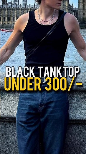 🔥 Black Tank Top Under ₹300 😱✅ #mensfashion #fashion #outfit #style