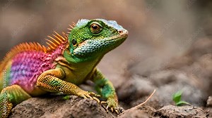 chameleon lizard displaying its remarkable ability to change color, blending seamlessly with its surroundings