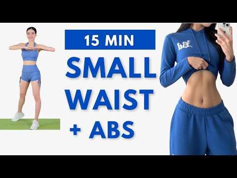 15 Min SMALL WAIST + ABS 🔥 All Standing - No Jumping, Calorie Burn, No Repeat | Emma Fit