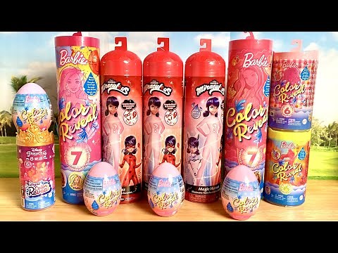 ASMR Barbie VS Miraculous ladybug COLOR REVEAL DOLLS Satisfying Surprise Unboxing