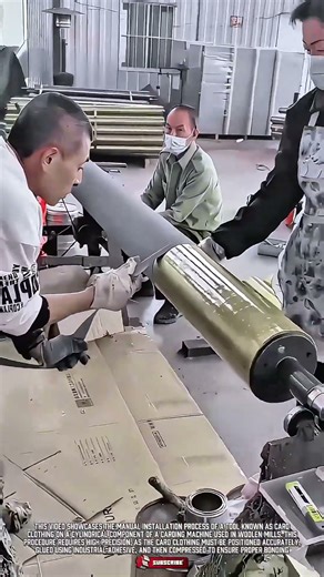 Carding Roll Attachment Tool – Manual Tool Installation Technique in Woolen Mill Machines