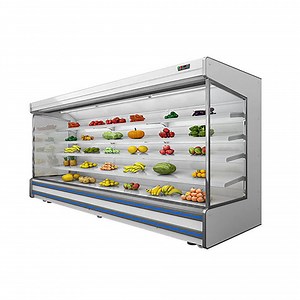 [Hot Item] Convenience Store Commercial Double Air Curtain Vertical Open Showcase Chiller