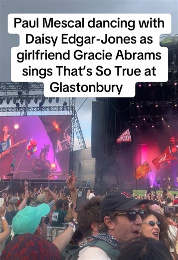 Paul Mescal and Daisy Edgar-Jones dancing to Gracie Abrams That’s So True at Glastonbury #paulandgracie #paulmescal #gracieabrams #daisyedgarjones #fyp