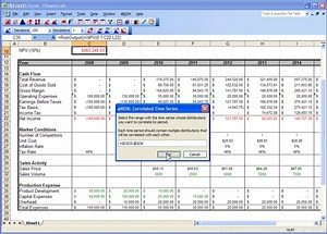 Palisade's @RISK - Correlated Time Series Tutorial