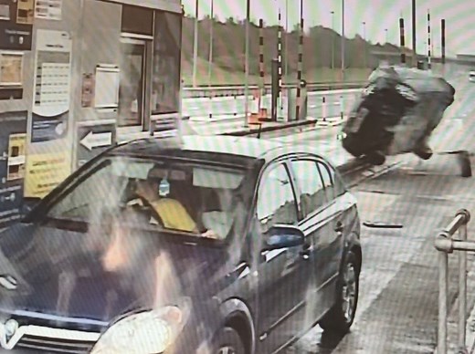 WATCH: Drug driver smashes into payment booth on M6 Toll