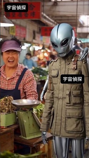 如果外星人上菜市場：阿姨懷疑牠買菜作弊If Aliens Went to the Market Auntie Suspects Space Cheating
