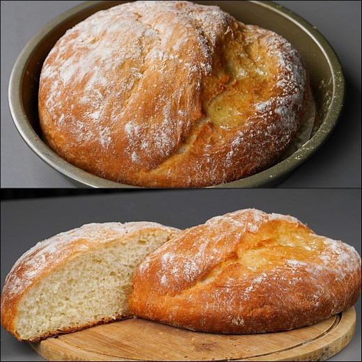 If You Have Water & Flour at Home, Make This Delicious Bread | Easy Traditional Country Bread Recipe | N'Oven Foods