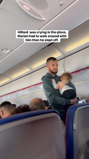 14K views · 1.3K reactions | Hillard was crying in the plane, Marian had to walk around with him then he slept off. | Marbledaily | Facebook