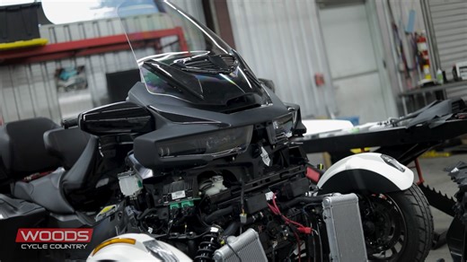 🚨 Custom Spyder Alert! 🚨 Check out this Can-Am Spyder RT Sea-To-Sky dialed in by our very own tech Daniel at Woods Cycle Country 🔧🏍️ This beast got the VIP treatment: ✅ Elka Shocks for that buttery-smooth ride ✅ Upgraded Horn—so they hear you before they see you ✅ Touring Windshield Upgrade for better comfort and visibility ✅ LED Lighted Floorboards to stand out, day or night ✅ Screen Protector to keep that dash crisp and clean Ready to level up your ride? Come see us—where the shop floor tu