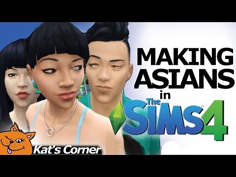 Sims 4 CAS Tutorial - How to Make Asian Looking Sims