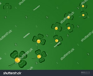 Frame Leaf Clover Gold Coin Center Stock Vector (Royalty Free) 68761789 | Shutterstock