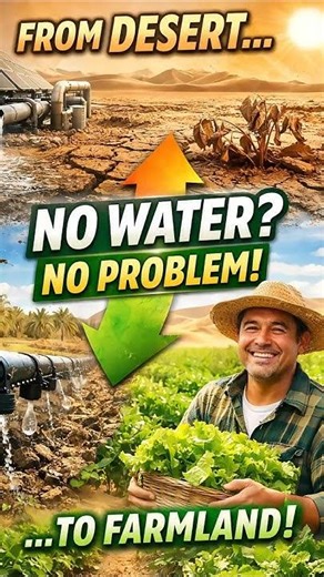 Solar Powered Desert Farming #farming #agriculture #machine