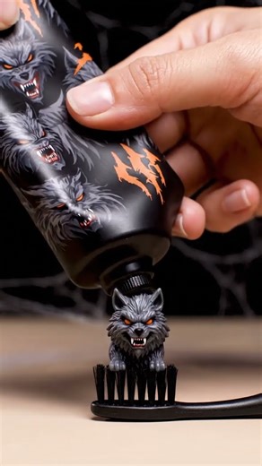Halloween WEREWOLF as Toothpaste ASMR 🪥✨ #halloween #asmr