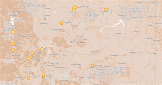 Map: Montana's earliest historical structures