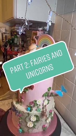 I just love this so much! It turned out super cute and inthink perfect to celebrate a little girls birthday! 🥰🧚‍♀️🦄 #fyp #tiktokbaker #bekind #baking #cakedecorating #cake #cakevideo #caketok #yum #cute #smbc #fairies #fantasycake #love #birthdaygirl