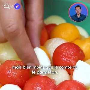 Salade de billes melon, pastèque et mozzarella