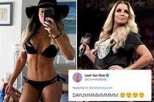 Hall of Famer Trish Stratus posts bikini snap of her 'Mom Bod' that sends current WWE stars wild