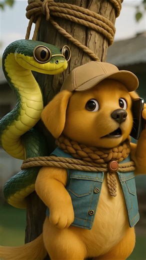 Cartoon Rescue Story 🐶📞 Puppy’s Phone Call Starts a Wild Farm Adventure! | #3dcartoon #shortfilm