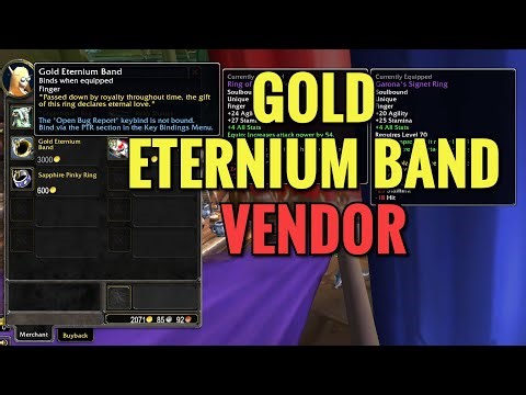 Gold Eternium Band Vendor Location (WoW TBC)