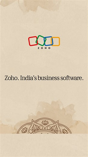 Zoho on Instagram: "For nearly three decades, we’ve built software that powers countless Indian businesses and millions across the globe. But there’s something special about building it in India, in a sustainable and timeless way. We’re Zoho—India’s business software. 🙏 ✨"