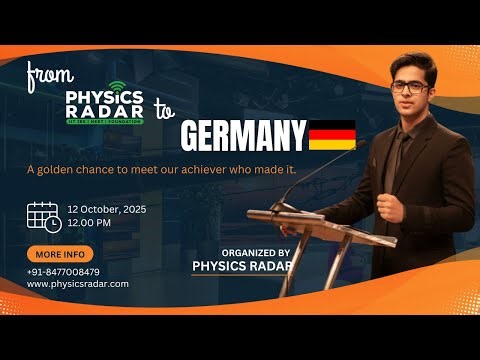 from PHYSICS RADAR to Germany | Success Story of PHYSICS RADARIAN