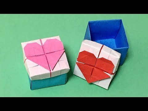 [Valentine's Day origami] How to fold a box with a cute heart-shaped lid [Audio commentary includ...