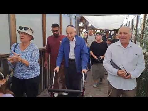 Meir Levenberg celebrated his 100th birthday on the Temple Mount